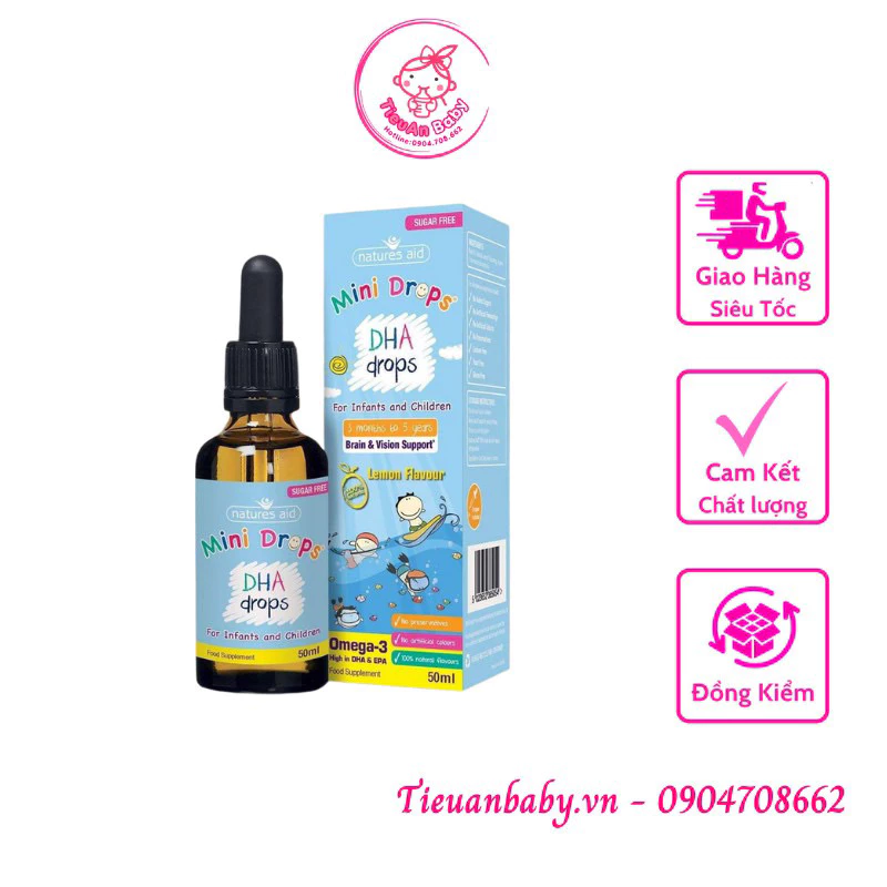 2025🍀Vitamin Dha Drops dạng giọt bổ sung dha cho bé - UK [Date xa]🍀