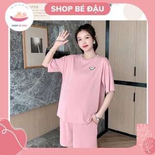 Đồ bộ bầu chất tăm cotton Prada mặc cực mát A95