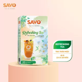 Trà Thảo Mộc SAVO Refreshing (Refreshing Herbal Tea) - Hộp 20 gói x 2gr