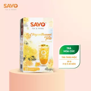 Trà Thảo Mộc SAVO Hoa Cúc (Chrysanthemum Herbal Tea) - Hộp 20 gói x 2gr