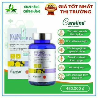 Evening Primrose Oil Careline – Tinh dầu hoa anh thảo, tăng cường sức khỏe da và nội tiết
