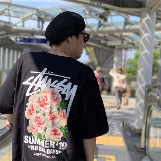 áo thun nam nữ Stussy Carnation Cotton 100%, Form Oversize cao cấp VNXK ảnh thật Full team mác