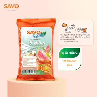Trà Ổi Hồng Hòa Tan SAVO (Guava Icetea) - Túi 800g