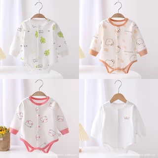 Bộ body chíp dài tay cho bé trai, bé gái sơ sinh, vải cotton mềm _ BD93