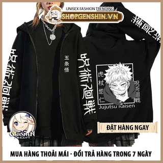 Áo Khoác nỉ anime JUJUTSU KAISEN ,áo khóa zip hàng đẹp nam nữ đủ size