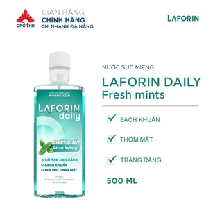 Nước súc miệng sát khuẩn không cồn Laforin Daily 500ml