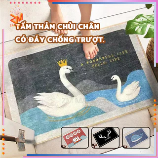 Thảm lau chân, thảm chùi chân nhà đế cao su chống trơn trượt 40x60cm