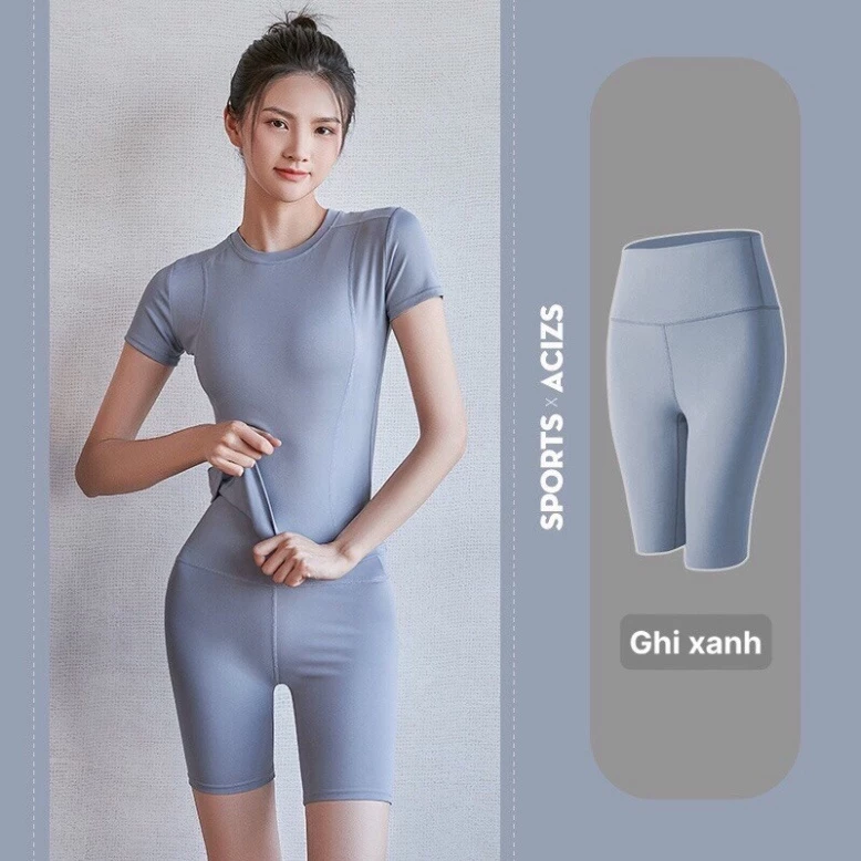 Quần tập gym nữ đùi chun mông legging tập yoga siêu tôn dáng vải dệt kim co dãn giãn T3 MT5FK