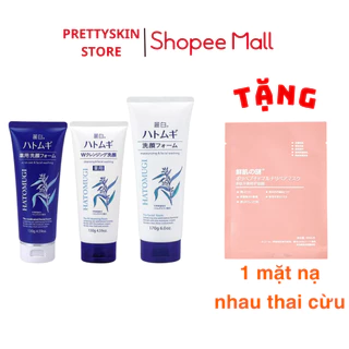 Sữa rửa mặt Hatomugi Moisturizing & Facial Washing 170g giúp dưỡng ẩm và làm trắng da an toàn, hiệu quả