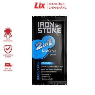 QUÀ TẶNG KHÔNG BÁN dầu tắm gội IRON&STONES thơm mượt tóc dành cho nam và nữ - dây 14 gói 5g