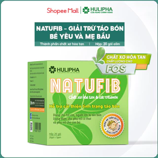 Chất Xơ Hòa Tan Natufib Hỗ Trợ Phòng Táo Bón An Toàn Và Bổ Sung Chất Xơ, Vitamin Cho Bà Bầu, Trẻ Nhỏ Hộp 20 Gói