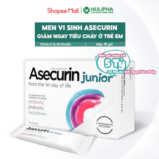 Men Vi Sinh Bổ Sung Lợi Khuẩn Aflofarm Asecurin Junior Cho Bé Bị Tiêu Chảy, Nhập Khẩu - Hộp 10 gói