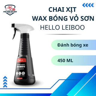 Chai xịt Wax bóng vỏ sơn HELLO LEIBOO 450ML - Đánh bóng xe chống nước, chống xước, bụi bẩn, giữ lớp sơn zin