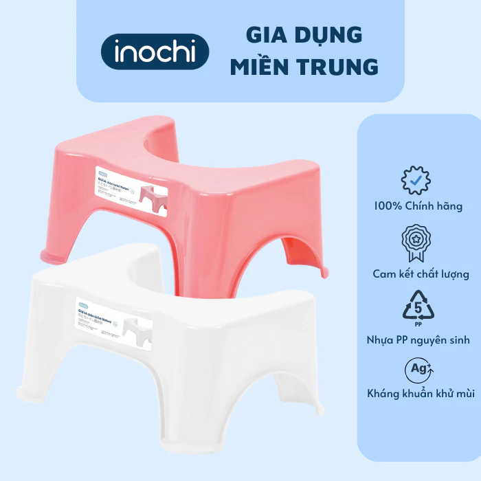 Ghế nhựa kê chân toilet cao cấp Inochi (giải pháp chống táo bón và tê chân)