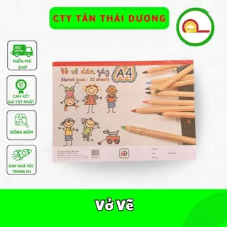 Vở Vẽ A4 20 Tờ , Vở Vẽ Học Sinh Dày Đẹp