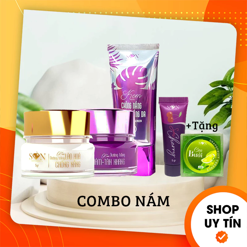 [Chính Hãng] Combo Kem Face SON Nguyễn Tiên Giảm Nám + Kem Chống Nắng SON Cosmetic