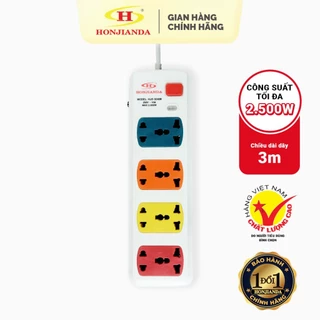 Ổ cắm điện đa năng Có USB Honjianda Mã 02 Dây 3m - an toàn chống quá tải