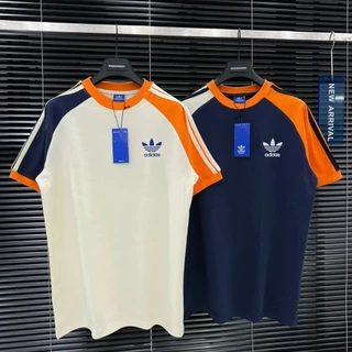 Áo Phông Nam Nữ Adidas thêu logo 3 sọc tay 2 màu - Áo Thun Nam Nữ Premium siêu hot hit hè 2024