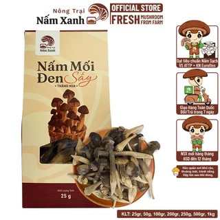 Nấm Mối Đen Khô Sấy Thăng Hoa (25gr 50gr 100gr) Cao Cấp Ngon Sạch - Nông Trại Nấm Xanh