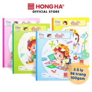 Lốc 10 quyển Vở 5 ô ly 96 trang Hồng Hà Class Ami 0372 dành cho học sinh miền Trung - Nam