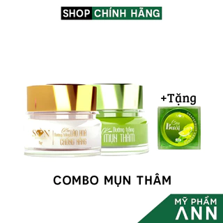 Combo Kem Face Mụn Thâm Son + Kem Face Dưỡng Trắng Da Son Cosmetics Chính Hãng Nguyễn Tiên