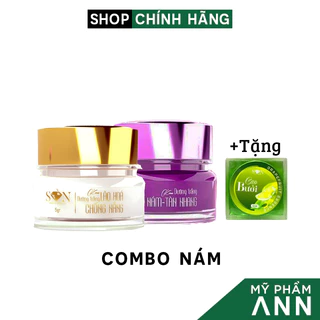 Combo Giảm Nám Tàn Nhang Son Cosmetic Chính Hãng - Kem Face Nám Son + Kem Face Dưỡng Trắng Son Nguyễn Tiên