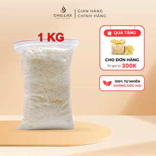 1KG Sáp Đậu Nành CHILLAX Nguyên Liệu Làm Nến Thơm Handmade Natural Soy Wax