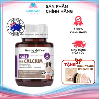 [Tem CHÍNH HÃNG]Canxi sữa Milk Calcium Heathy Care [date MỚI] cho bé 60viên nội địa ÚC