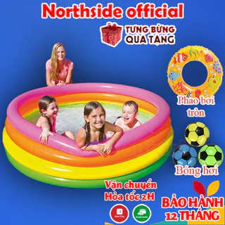 Bể bơi phao tròn cho bé, bể bơi bơm hơi mini nhiều tầng đủ size (1m2 - 1m6 - 2m1), Chất liệu an toàn cho bé