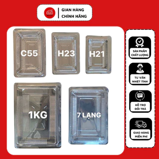 Set 100 hộp nhựa trong pet đủ size, hộp nhựa dùng 1 lần đựng bánh, cơm cuộn, thực phẩm