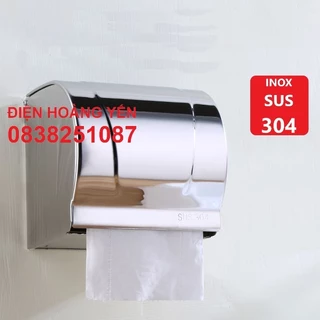 Hộp Giấy Vệ Sinh inox 304 Không Rỉ ( Đựng Được Cả Cuộn Giấy Không Lõi và Có Lõi ) Hộp Kín Không Ướt Giấy