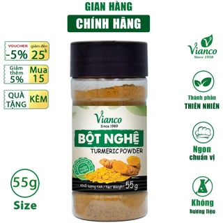 Bột Nghệ Vianco hủ 55g lên màu đẹp gia vị tự nhiên nguyên chất 100%