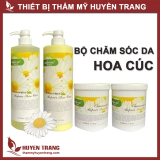 Bộ Chăm Sóc Da Hoa Cúc: Kem Mát Xa Mặt, Tẩy Tế Bào, Sữa Rửa Mặt, Nước Hoa Hồng - Thẩm Mỹ Huyền Trang NANOCEE