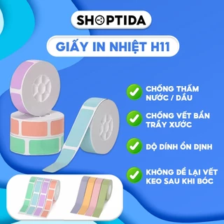 Giấy In Tem Nhiệt Nhãn Dán Máy In Hộp Phấn H11 Tự Dán Không Cần Mực Nhiều Phân Loại Kích Thước