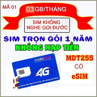Sim 4G Mobifone free 1 Năm không cần nạp tiền