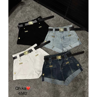 QUẦN SOOC JEANS MIU KÈM ĐAI CHẤT CO GIÃN HÀNG QCL1 MS26888