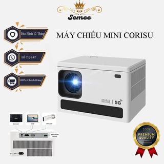 Máy Chiếu Mini HD Corisu X8 Siêu Nét Kết Nối Wifi Không Dây, Âm Thanh Nổi 3D, Tích Hợp Android 10 Kèm Chân Đế, Dây HDM