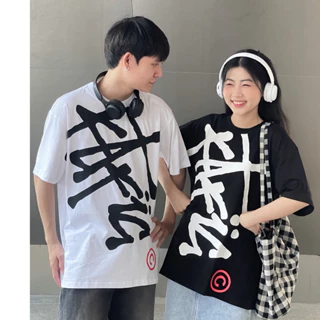 Áo Thun Chữ Kí C [FREESHIP]🌸Áo Thun Unisex tay Lỡ Form Rộng Co Dãn🌸