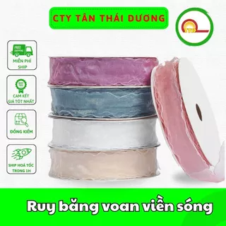 Ruy băng voan viền sóng loại đẹp khổ 2,8cm*25met