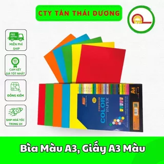 Bìa Màu A3 , Giấy Màu A3 , Bìa Màu Trộn Set 100 tờ