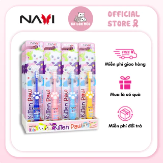 [TẶNG RÁY TAI TE100 ] Bàn chải trẻ em cao cấp Navi Kitten Paw