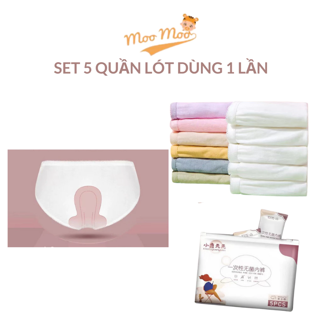 Quần Lót Dùng 1 Lần, Quần Lót Giấy Chất Liệu Cao Cấp ( 5 chiếc )