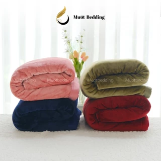 Chăn mền trơn màu dày ấm size 2mx2m2, mềm mại, êm ái Mướt Bedding