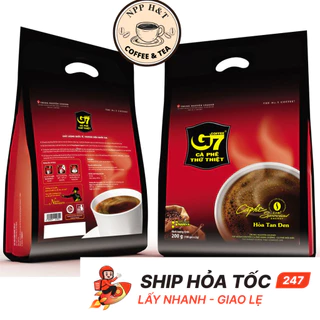 Cà phê G7 hòa tan đen không đường - Bịch 100 gói 2gr