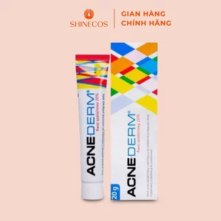 Kem mụn Acne Derm 20%, Giúp Giảm Mụn Đỏ, Mụn Đầu Đen, Mờ Thâm, Trắng Sáng Da 20g