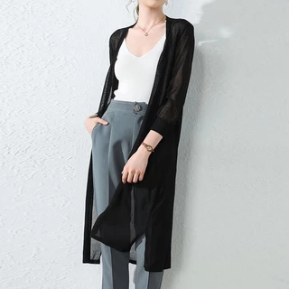 [ Ảnh thật] - Áo khoác cardigan lên mỏng dáng dài tay lỡ