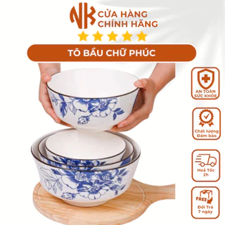 Bát Đĩa Tô Gốm Sứ Hoa Văn Chữ Phúc 4D Cao Cấp Giá Rẻ Gốm Sứ Và Thủy Tinh