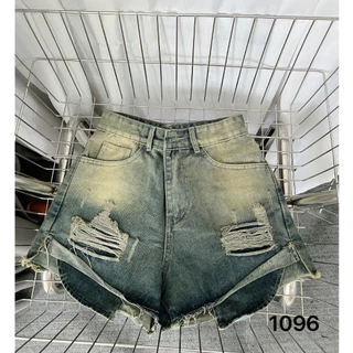 Ms 1096 Quần Short Jean Lòi Túi Nữ Lưng Cao Bigsize từ 55 đến 85 kg #Miuclothes