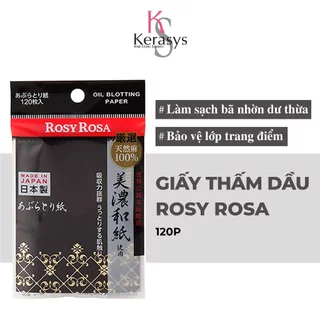 [Hàng tặng] Giấy thấm dầu, gương trang điểm Rosy Rosa Nhật Bản