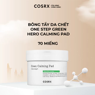 Hộp 70 miếng bông tẩy da chết cho da nhạy cảm COSRX One Step Green Hero Calming Pad